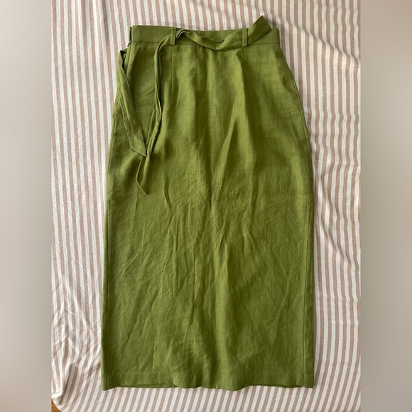 Paloma Wool Green Jupo Midi Skirt Anthropologie - Picture 4 of 4
